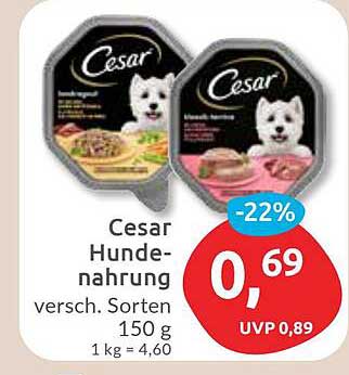 Cesar Hundenahrung 150 g - Verschiedene Sorten