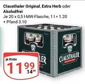 Clausthaler Original, Extra Herb oder Alkoholfrei – Kiste