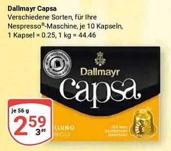 Dallmayr Capsa Kaffeekapseln – Verschiedene Sorten für Ihre Nespresso®-Maschine