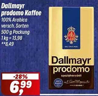 Dallmayr prodomo Kaffee 100% Arabica, 500 g