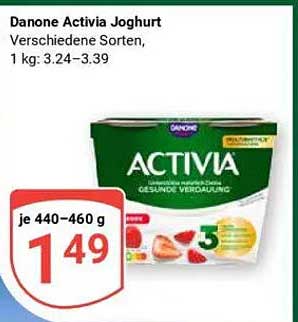 Danone Activia Joghurt, verschiedene Sorten, 440-460 g für nur 1,49 €