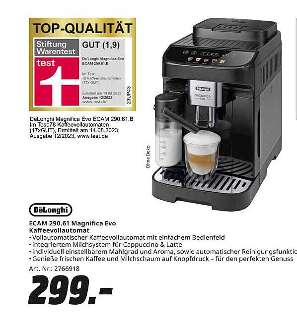 De'Longhi Magnifica Evo ECAM 290.61 Kaffeevollautomat