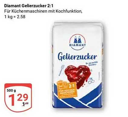 Diamant Gelierzucker 2:1, 500 g