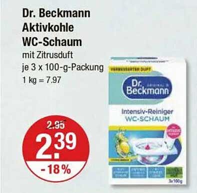 Dr. Beckmann Aktivkohle WC-Schaum mit Zitrusduft