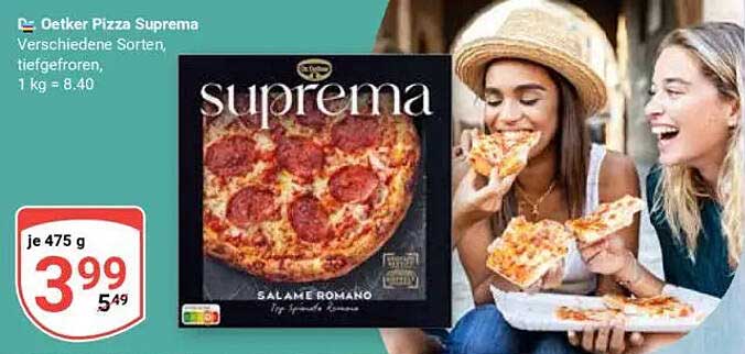 Dr. Oetker Pizza Suprema, verschiedene Sorten, tiefgefroren