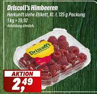 Driscoll's Himbeeren 125 g – Fruchtgenuss vom Feinsten
