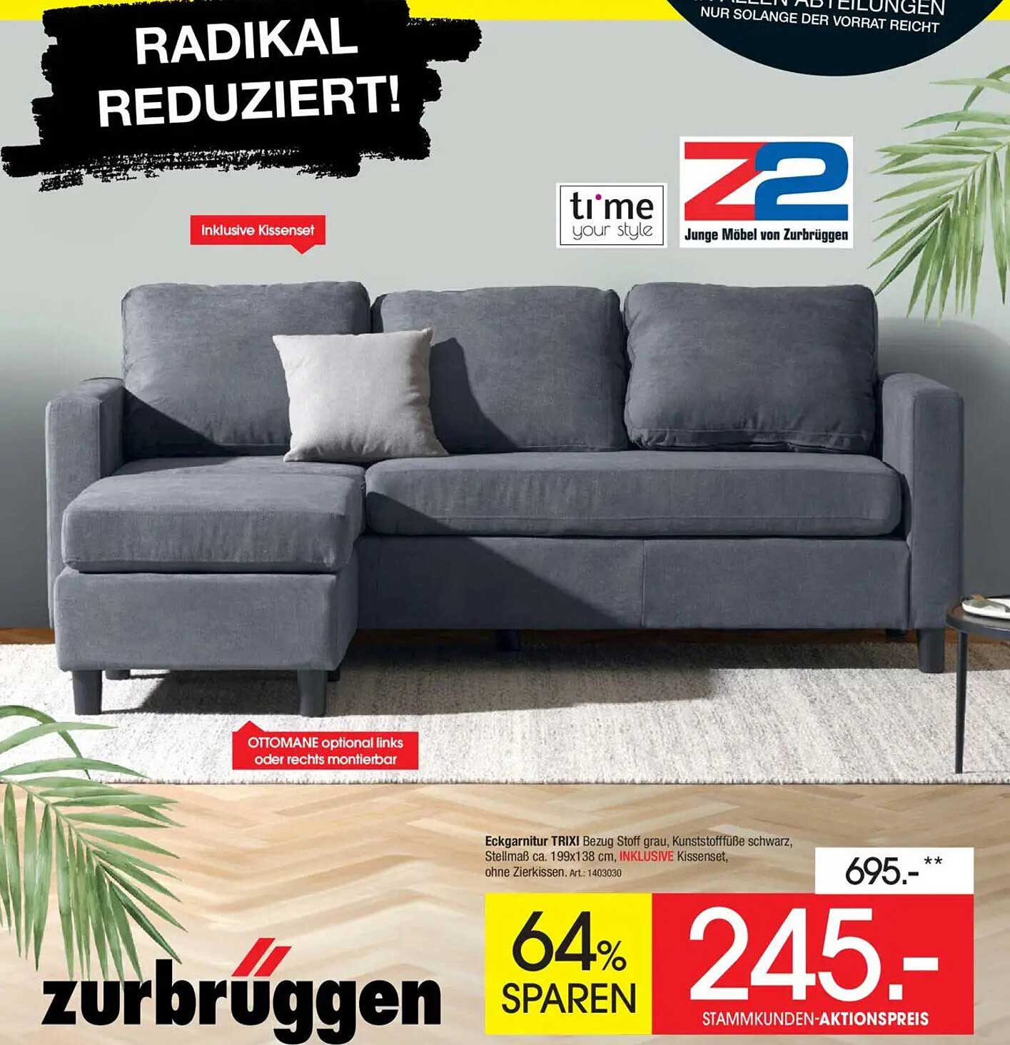 Eckgarnitur TRIXI - Radikal reduziert!