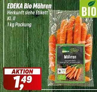 EDEKA Bio Möhren 1 kg Packung