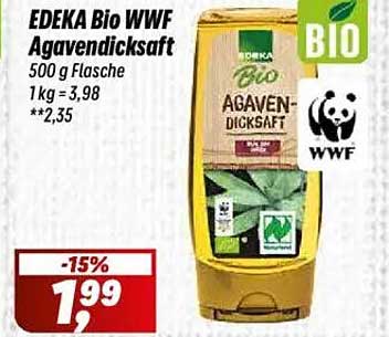 EDEKA Bio WWF Agavendicksaft 500 g Flasche