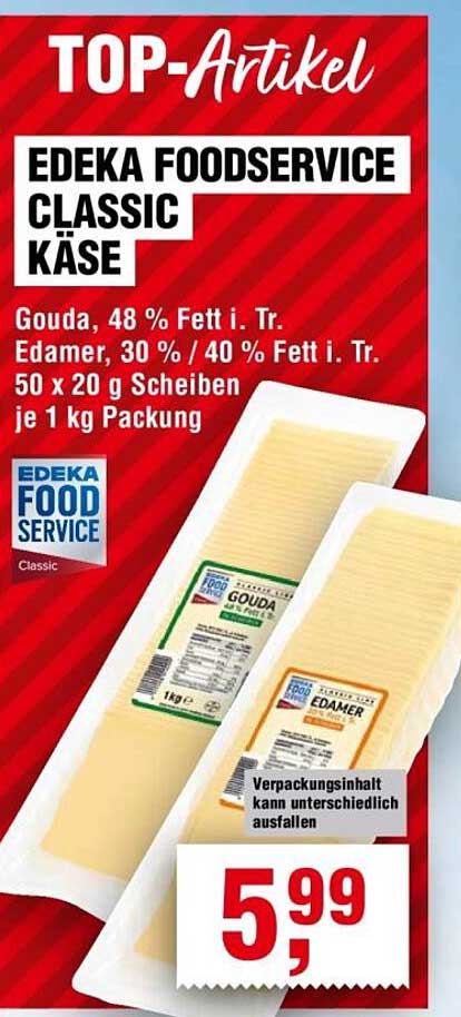 EDEKA FOODSERVICE CLASSIC KÄSE - Gouda und Edamer