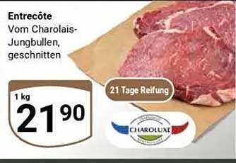 Entrecôte vom Charolais-Jungbullen, geschnitten