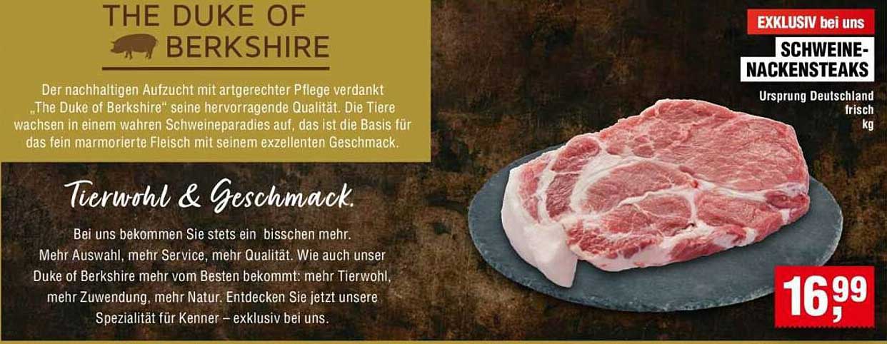 EXKLUSIV bei uns SCHWEINENACKENSTEAKS