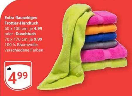 Extra flauschiges Frottier-Handtuch 50 x 100 cm für nur 4,99 €