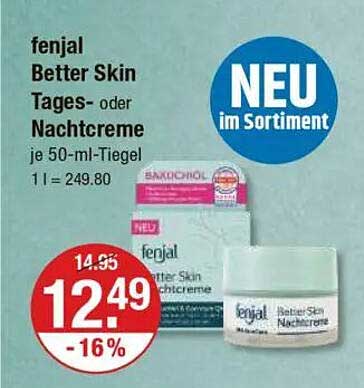 fenjal Better Skin Tages- oder Nachtcreme 50-ml-Tiegel