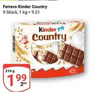 Ferrero Kinder Country 9 Stück
