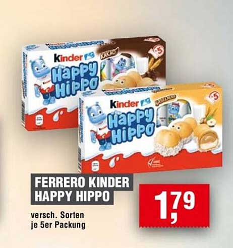 FERRERO KINDER HAPPY HIPPO - verschiedene Sorten