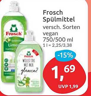 Frosch Spülmittel verschiedene Sorten vegan 750/500 ml