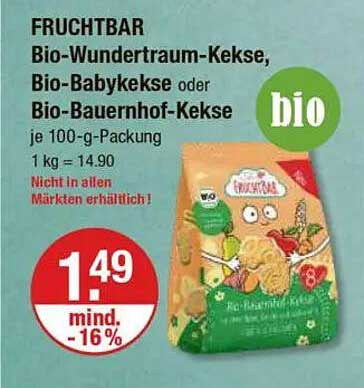 FRUCHTBAR Bio-Wundertraum-Kekse, Bio-Babykekse oder Bio-Bauernhof-Kekse
