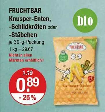 FRUCHTBAR Knusper-Enten, -Schildkröten oder -Stäbchen je 30-g-Packung