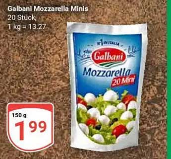 Galbani Mozzarella Minis - 20 Stück für nur 1,99 €