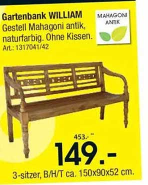 Gartenbank WILLIAM – Stilvolles Möbelstück für Ihren Garten