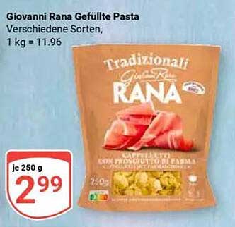 Giovanni Rana Gefüllte Pasta - Verschiedene Sorten, je 250 g für nur 2,99 €