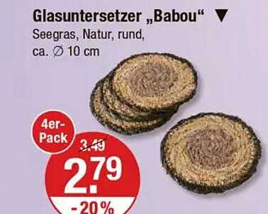 Glasuntersetzer „Babou“ - 4er-Pack