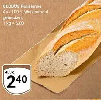 GLOBUS Parisienne – Frisches Baguette aus 100% Weizenmehl