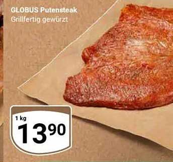 GLOBUS Putensteak Grillfertig gewürzt