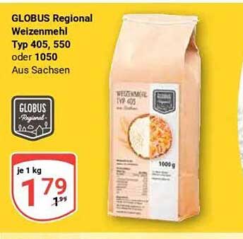GLOBUS Regional Weizenmehl Typ 405, 550 oder 1050 aus Sachsen
