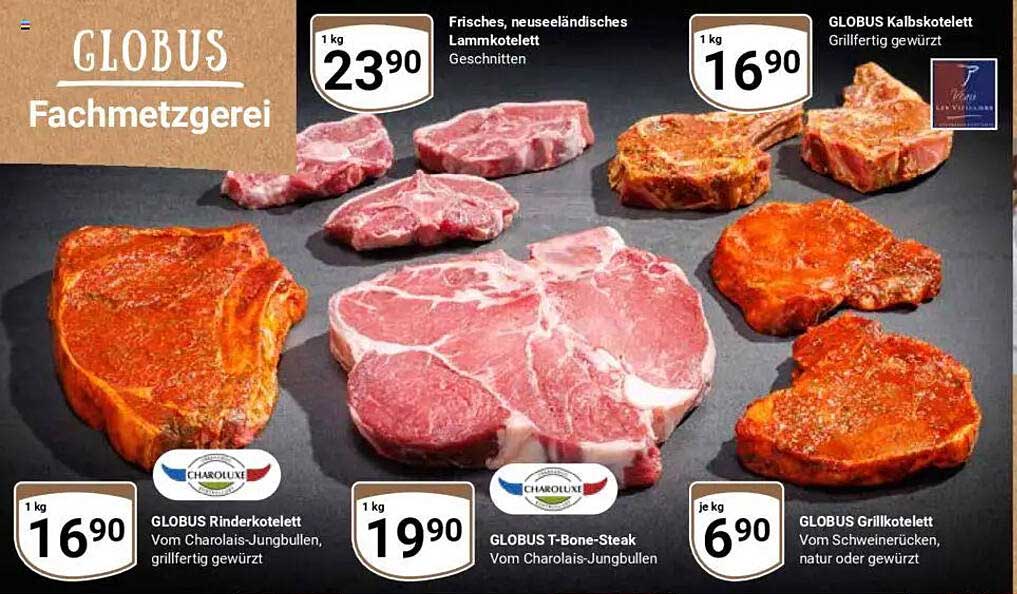 GLOBUS Rinderkotelett - Vom Charolais-Jungbullen, grillfertig gewürzt