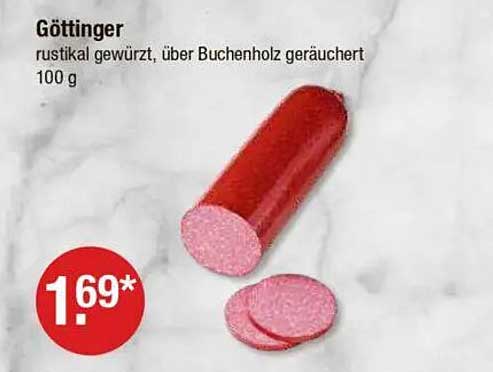Göttinger - rustikal gewürzt, über Buchenholz geräuchert 100 g
