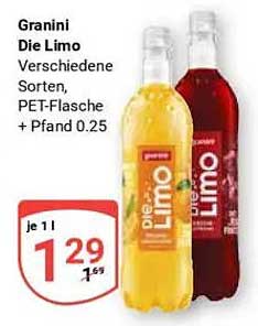 Granini Die Limo - Verschiedene Sorten, PET-Flasche + Pfand 0,25
