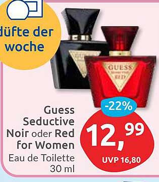Guess Seductive Noir oder Red for Women Eau de Toilette 30 ml
