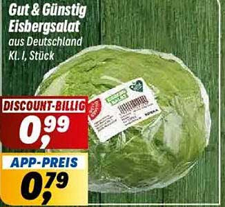 Gut & Günstig Eisbergsalat aus Deutschland, Kl. I, Stück