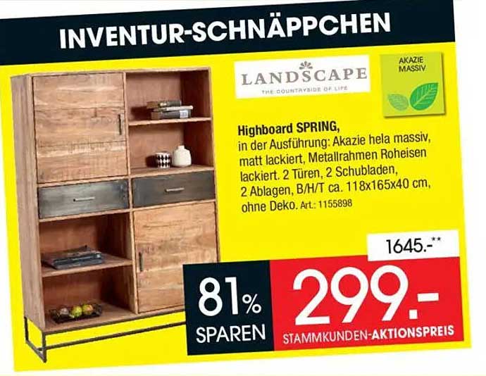 Highboard SPRING von LANDSCAPE