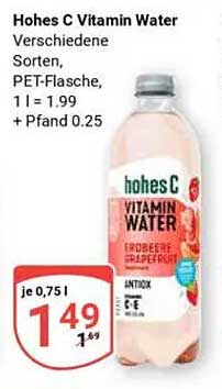 Hohes C Vitamin Water - Erdbeere Grapefruit