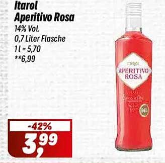 Itarol Aperitivo Rosa 0,7 Liter Flasche