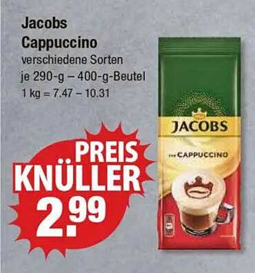 Jacobs Cappuccino - verschiedene Sorten je 290-g-400-g-Beutel