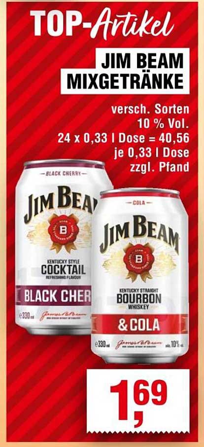 JIM BEAM MIXGETRÄNKE - Verschiedene Sorten 10% Vol.