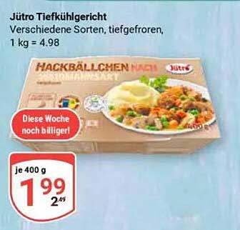 Jütro Tiefkühlgericht - Hackbällchen nach Art des Hauses