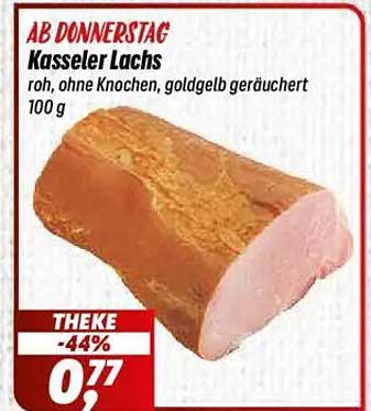 Kasseler Lachs - roh, ohne Knochen, goldgelb geräuchert