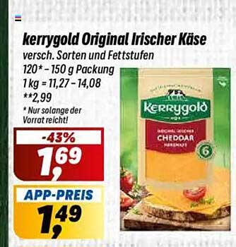 kerrygold Original Irischer Käse - Verschiedene Sorten und Fettstufen