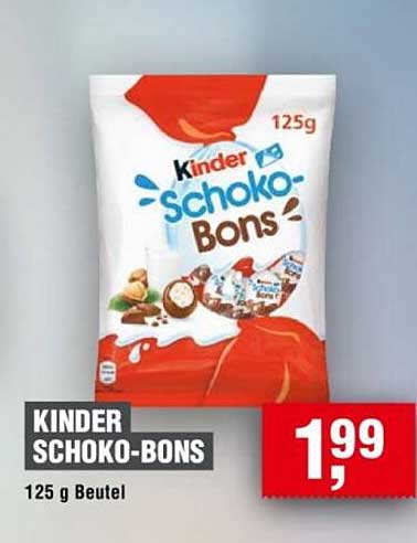 KINDER Schoko-Bons 125 g Beutel