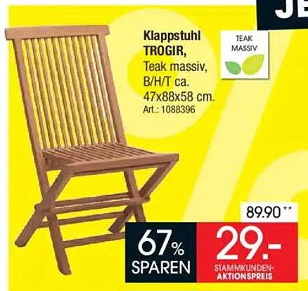 Klappstuhl TROGIR, Teak massiv