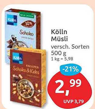 Kölln Müsli – Verschiedene Sorten 500 g