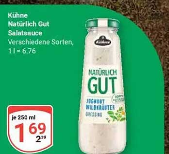 Kühn Natürlich Gut Salatsoße – Joghurt Wildkräuter Dressing 250 ml