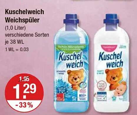 Kuschelweich Weichspüler 1,0 Liter - Verschiedene Sorten