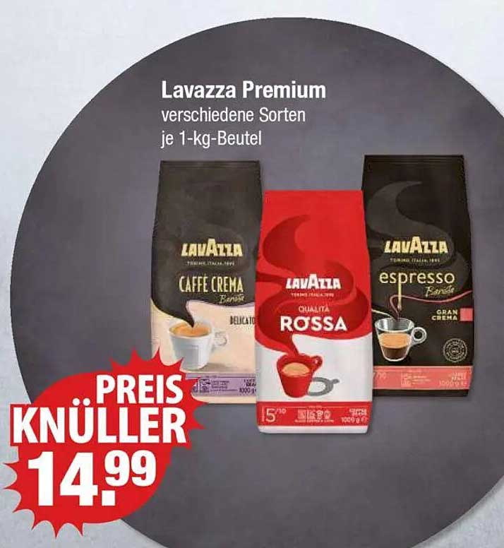 Lavazza Premium verschiedene Sorten je 1-kg-Beutel