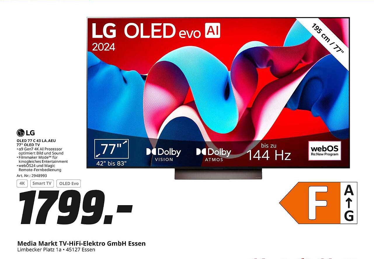 LG OLED 77 C 43 LA.EU 77" OLED TV